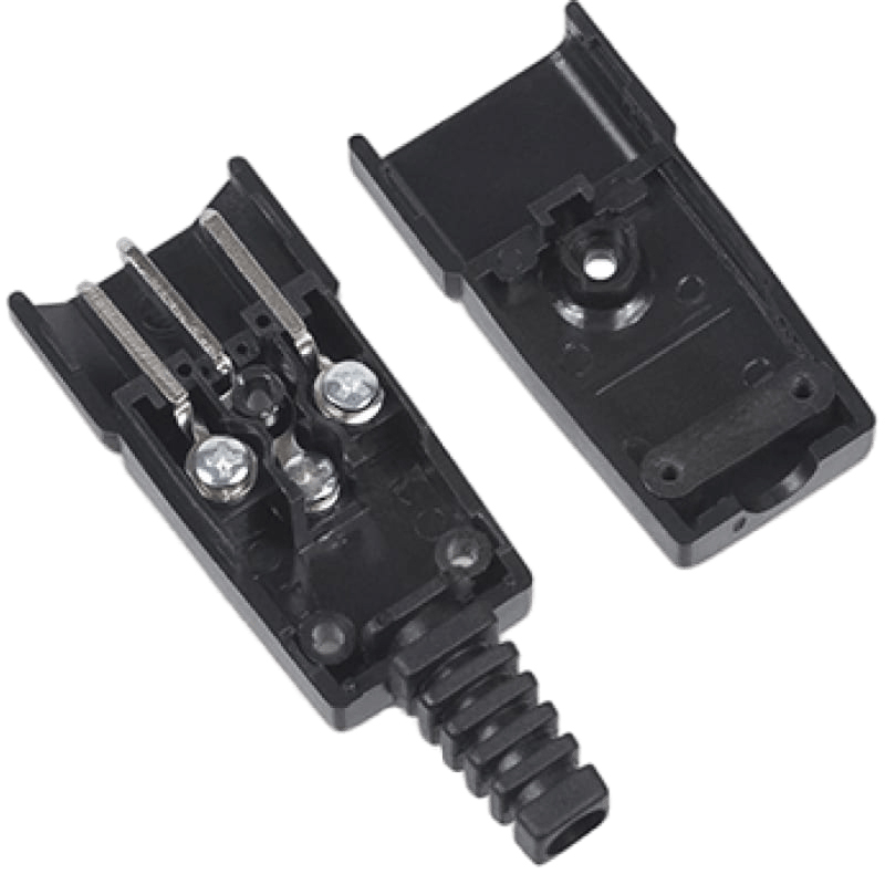 Вилка электрическая разборная CABEUS С14 IEC-320-C14 черная купить в Томске